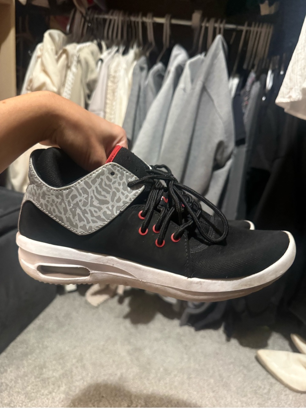 Nike Jordan First Class Black Cement Sneakers